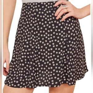 Floral Black Skirt